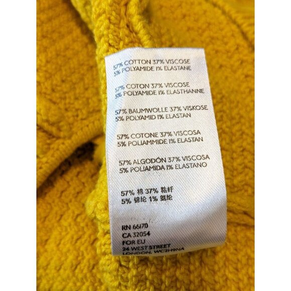 Free People Beach Playing Hard To Get Cropped Halter Sweater Women M Yellow Knit - Picture 8 of 9